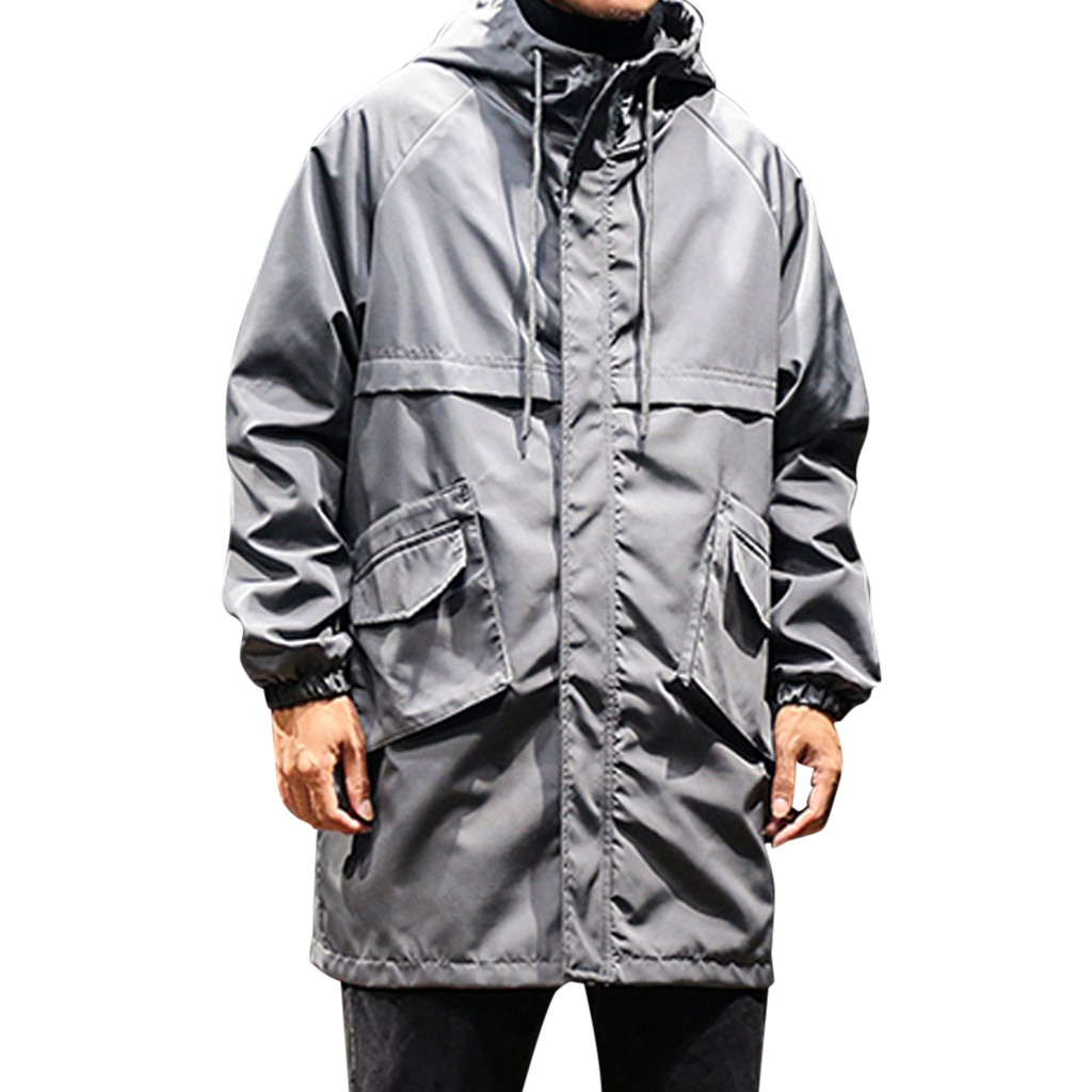 overcoat male casual outwear hip hop streetwear coats high