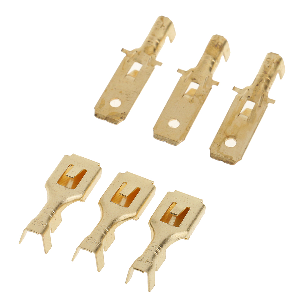 6.3 mm pin conector Eléctrico Multi Enchufe de manera kits de coche moto scooter