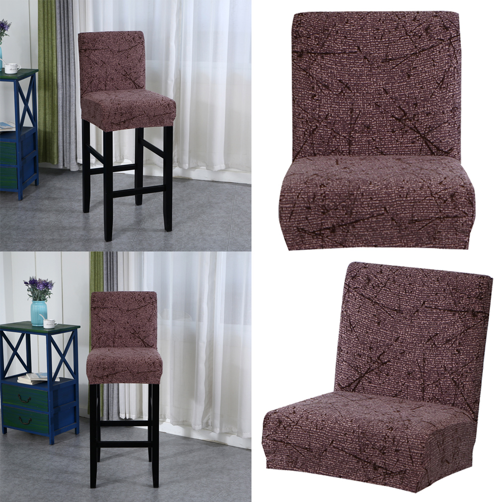 Stretchable Plush Round Dining Chair Seat Cover Bar Stool Slipcover Sleeve