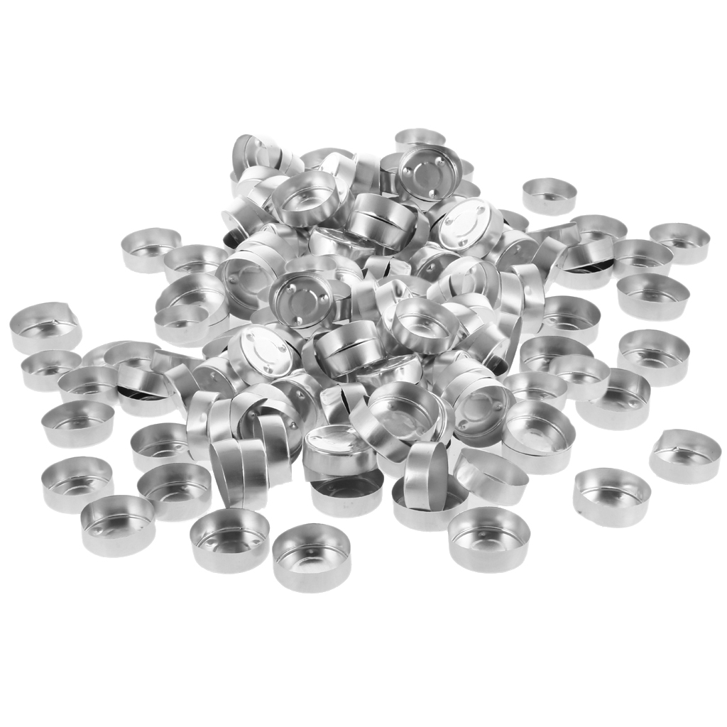 Description Picture 6 of itemWholesale 200 Pieces Aluminium Tea Light Empty Cups Case Containers for Tealight Candles Making Supplies - 2 Size Available