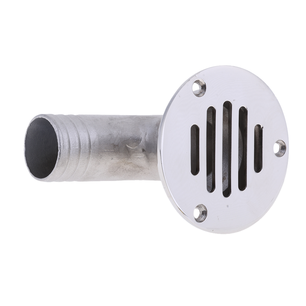 Silver 316 Stainless Steel Boat Deck Drain Scupper 