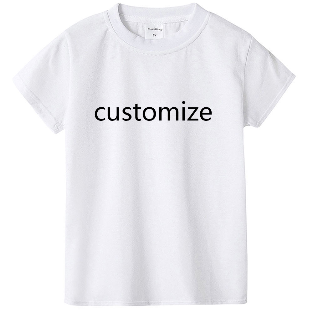customize white and black kids tshirt