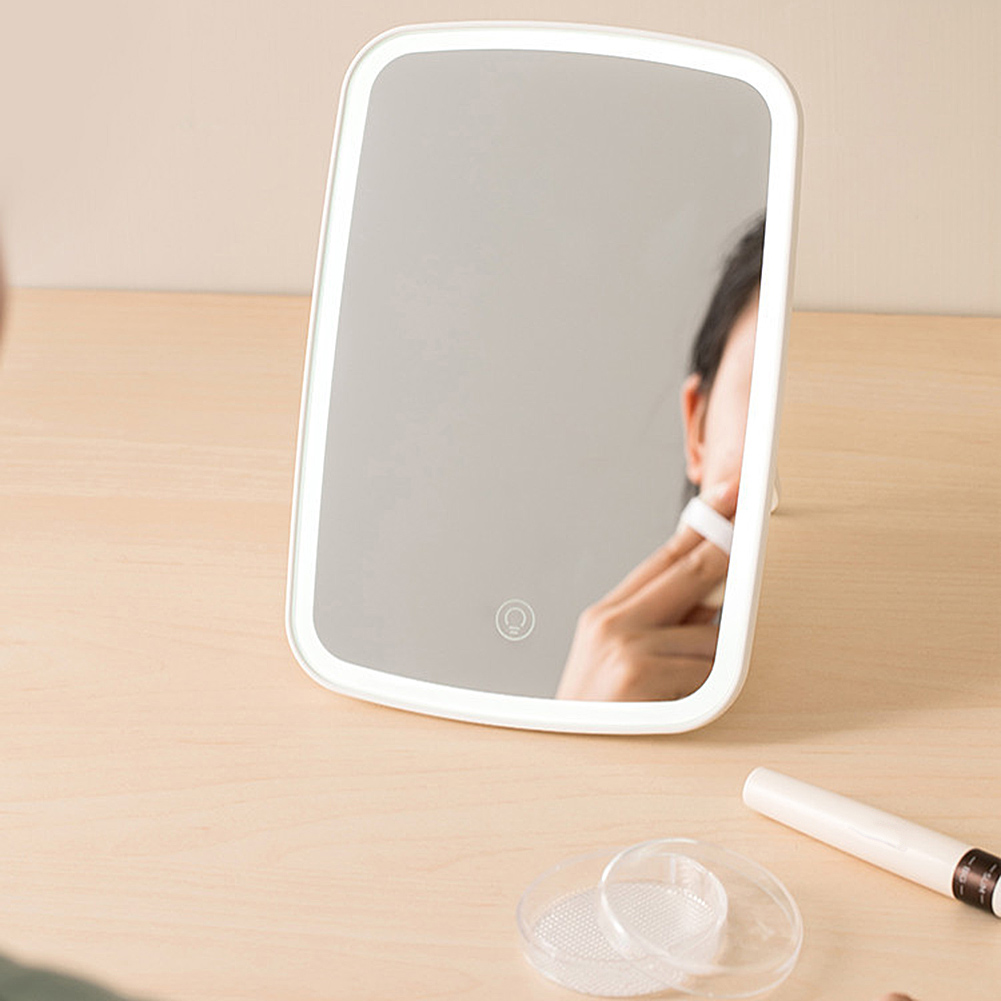 Espejo portátil con pantalla táctil para maquillaje, espejo de mano con