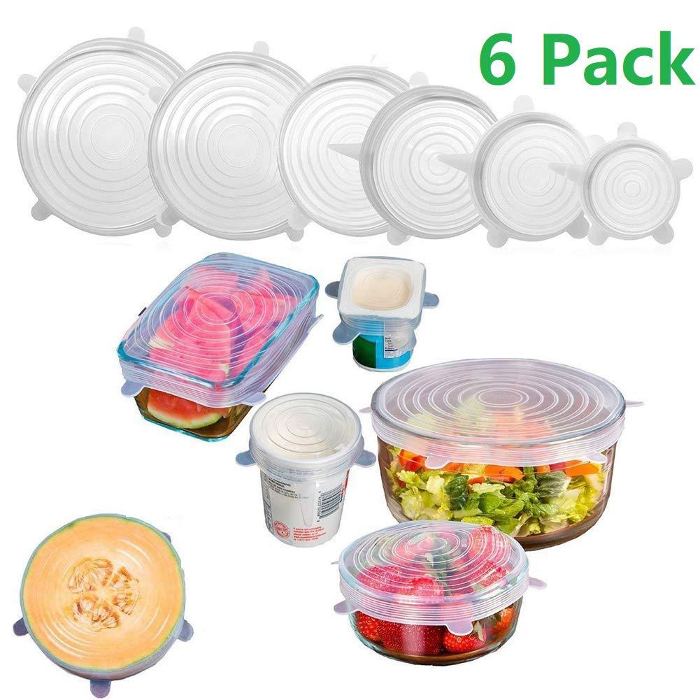 3* Reusable stretch Lid Silicone Wraps Seal Vacuum Hot Cover Wrap Keeping V2R8