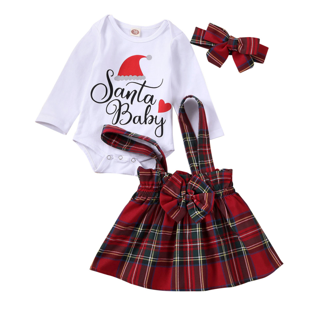 0 24 Months Newborn Toddler My First Christmas Clothes Baby Girl