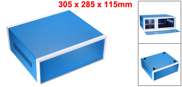 250mm x 190mm x 110mm Blue Metal Electronic Enclosures DIY Power Junction Box