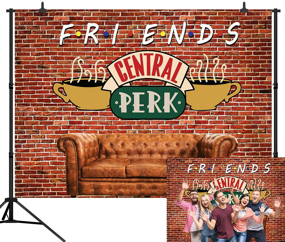 Dephoto Red Brick Wall Backdrop Central Perk Friends Theme