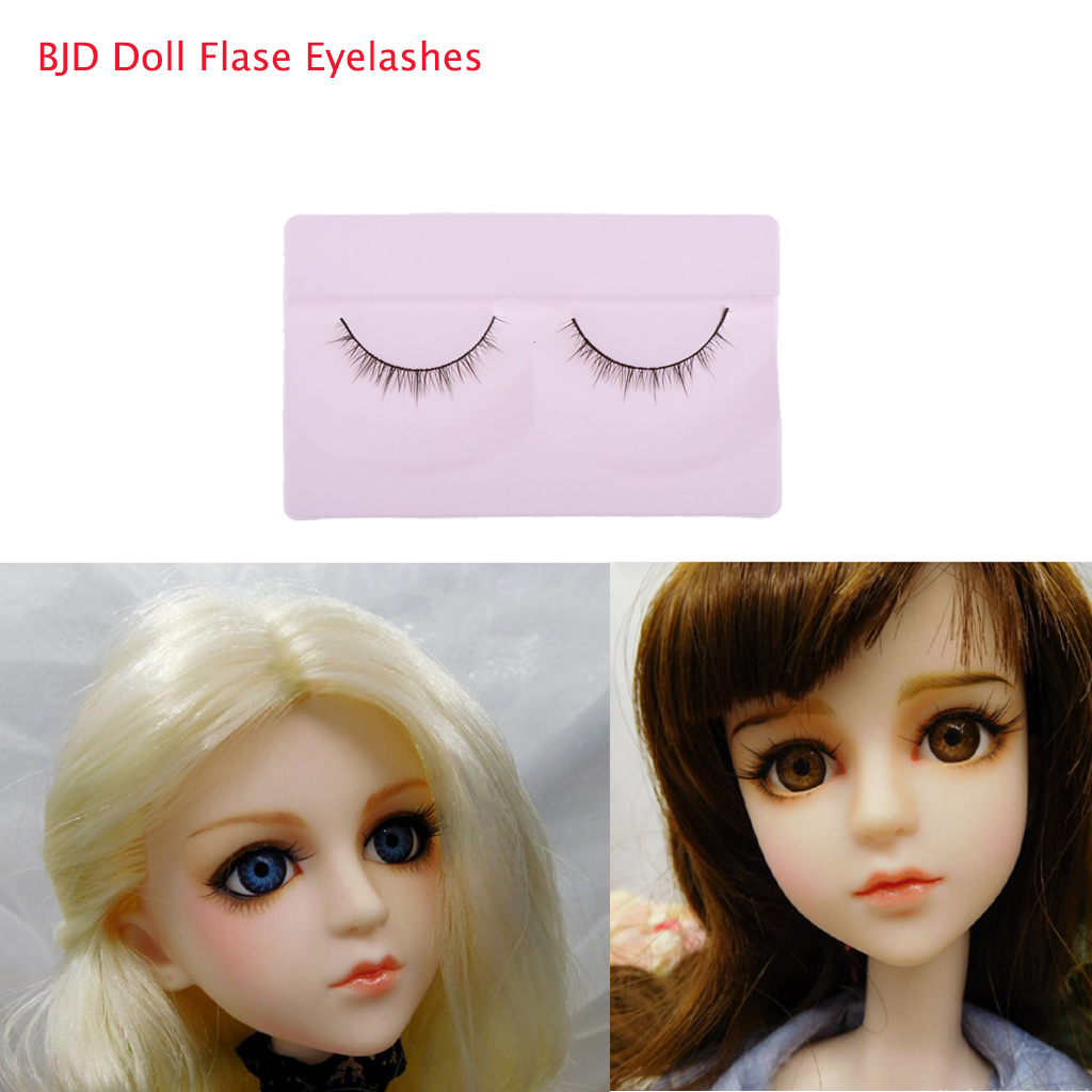 3 Pair Handmade Girl Dolls False Eyelashes For 1/4 BJD DIY Makeup Accessory