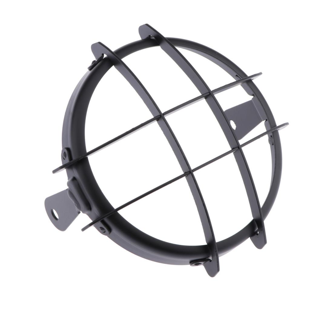 5.75 Motorcycle Football Type Headlight Mesh Grill Mask Protector Guard Cover for Honda Yamaha Suzuki Kawasaki Chopper Bobber Football Type