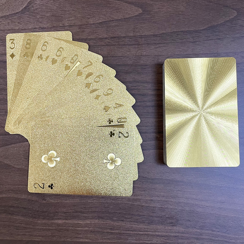 Wasserdichte Plastikspielkarten-Sammlung Gold Diamond Poker Cards  ^ 