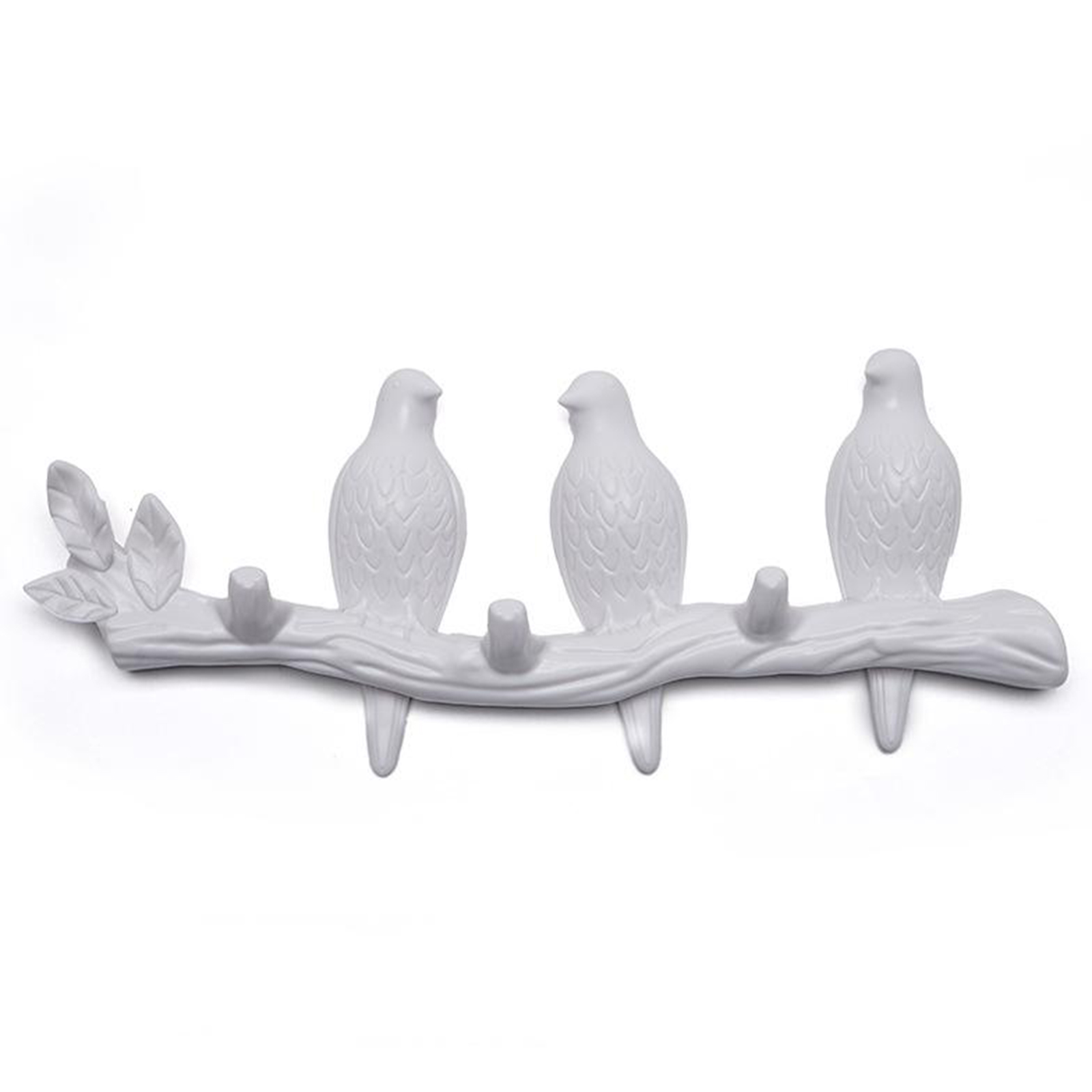Birds on Branch Wall-mounted Hook Clothes Cap Key Towels Holder Porch Living Room Bedroom Storage Wall Ornament Gift