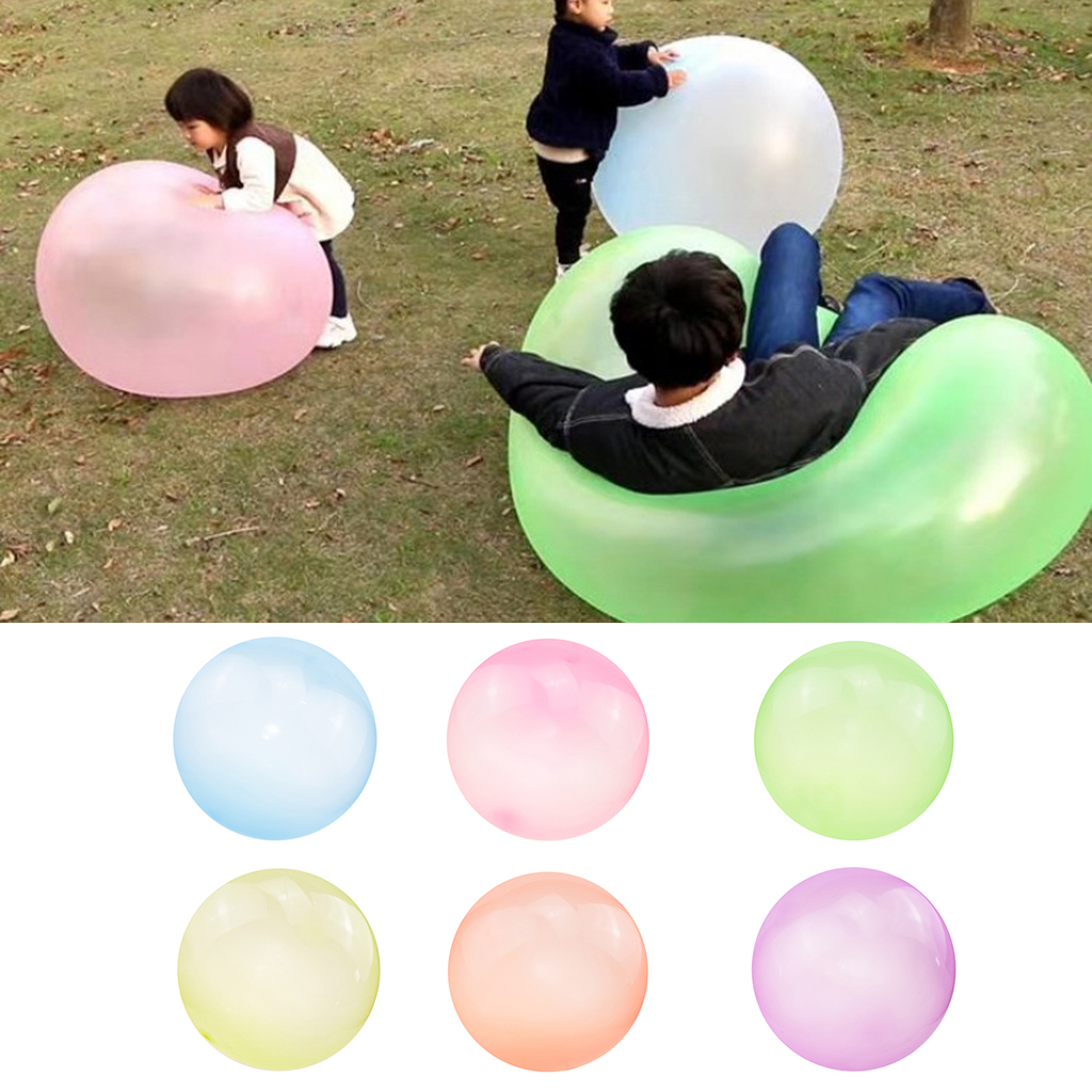 HomeDecTime 3pcs Bubble Ball Balloon Divertido Juego De Fiesta Transparente Juguetes Interactivos 