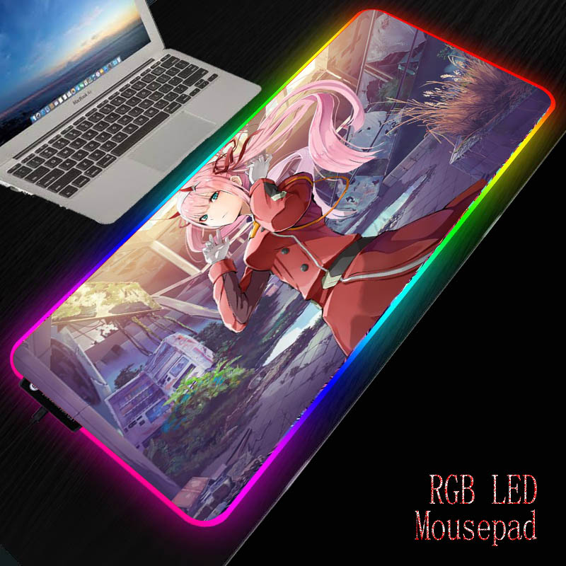 Mairuige Zero Two Anime Girl Gaming RGB Large Mouse Pad Gamer Computer