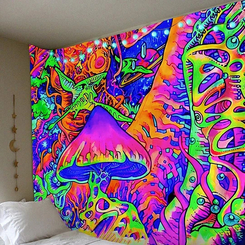 /& Living Art Polyester Psychedlic Mural Background cloth Tapestry Wall Hanging