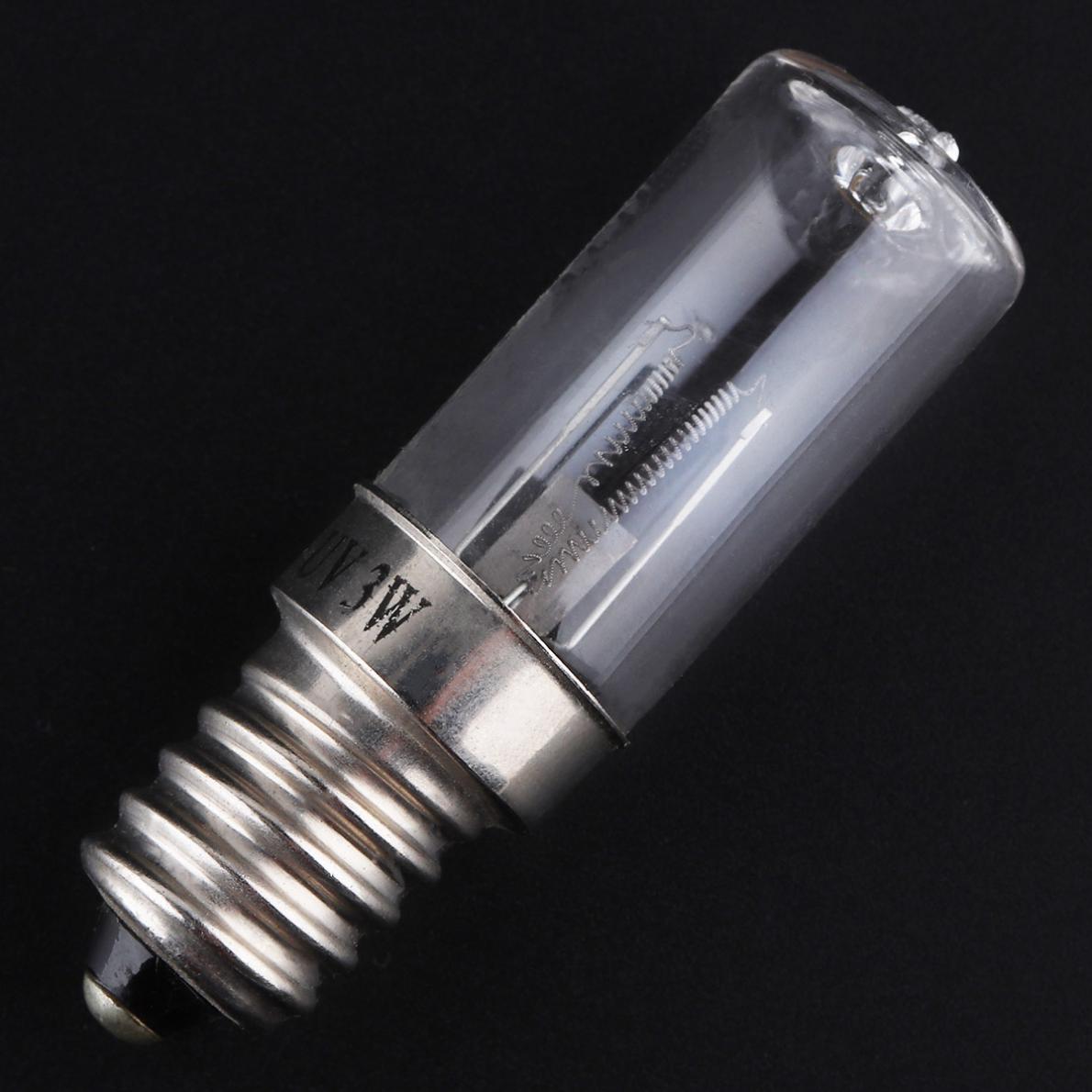 UV Sterilizer Light Bulb E14 3W Ultraviolet Filter Lamp with Straight