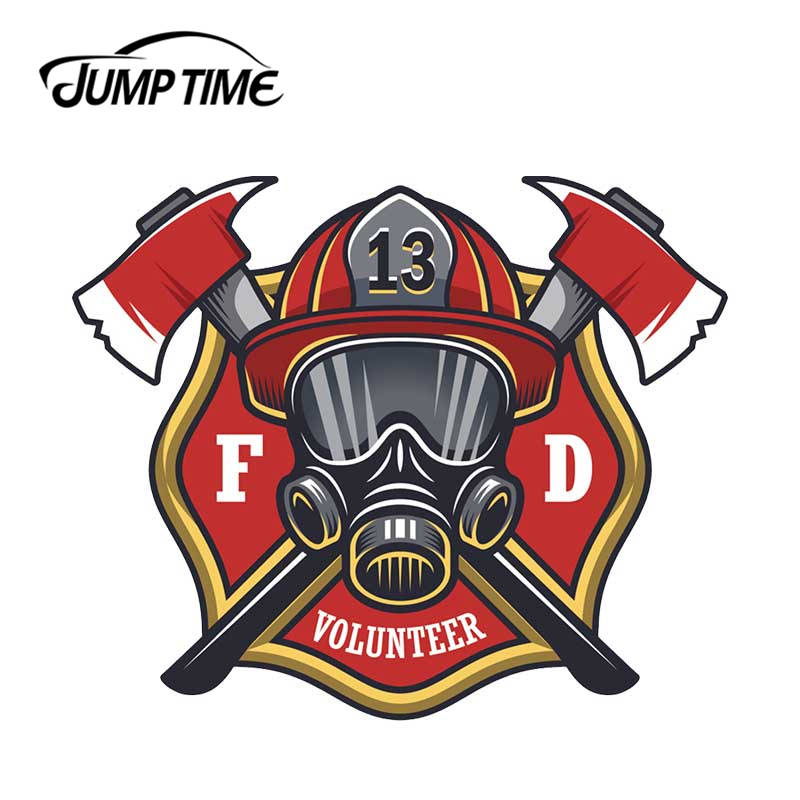 Firefighter Volunteer Maltese Cross Fire Car Window Decal Laptop Vinyl Sticker