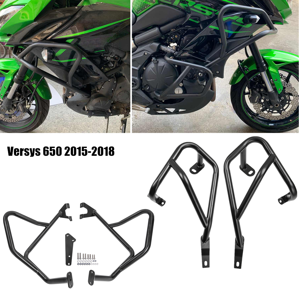 Vehicle CrossPro GREEN Engine Crash Bars Kawasaki KLE650 VERSYS 650