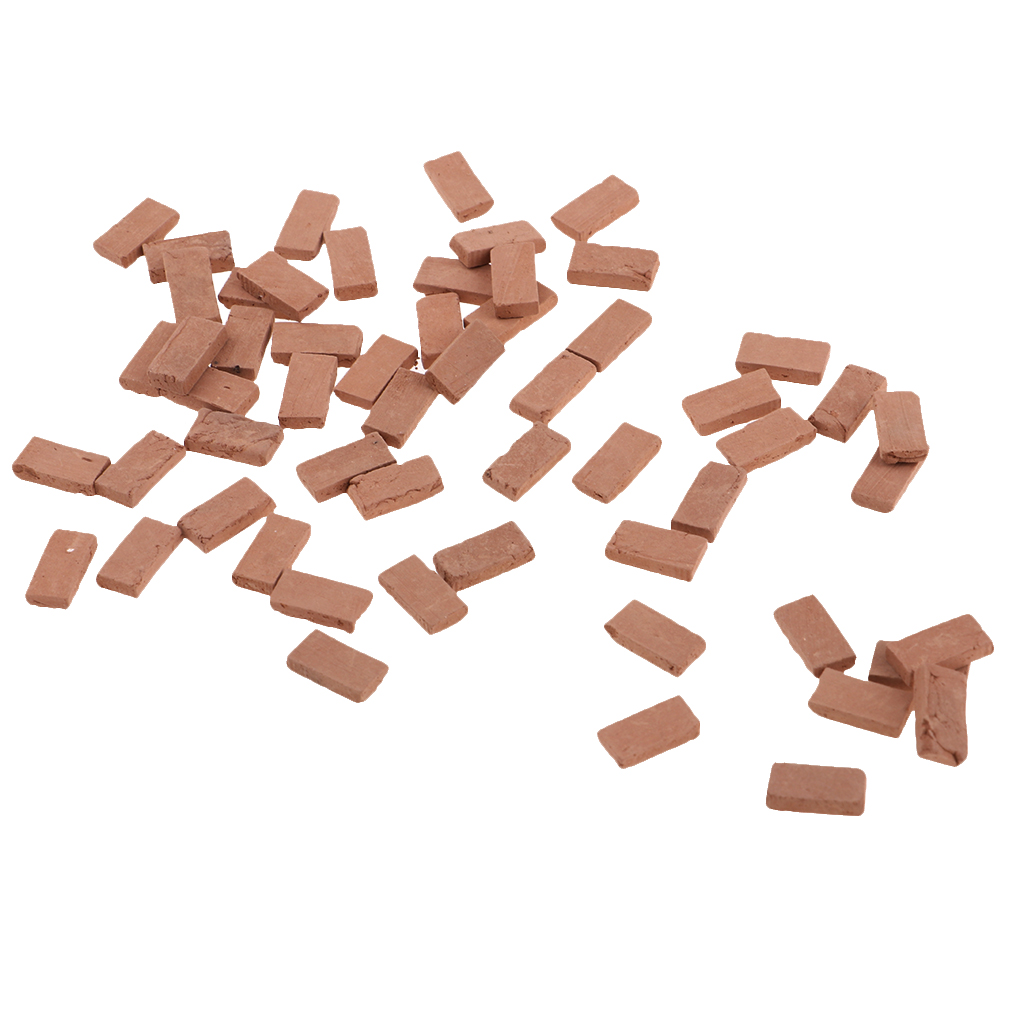 1/35 Scale Resin Kits Mini Red Bricks Model DIY Building Miniature Diorama Accessory, Pack of 50