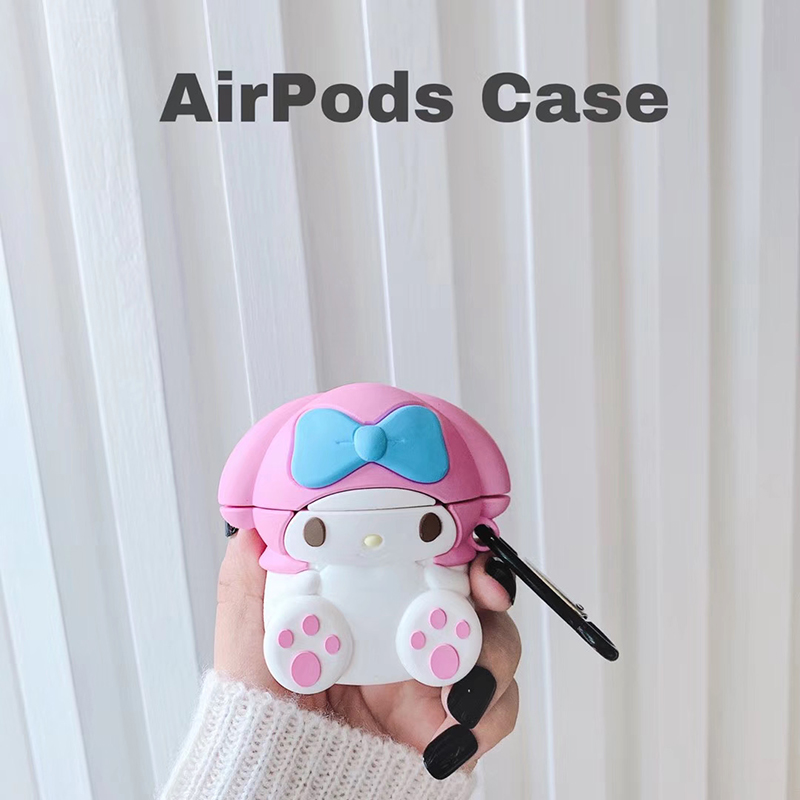 3D Lovely Japan Cartoon Anime Shockproof Headphone Case For Airpods 1/2  Cover Case Cute Soft Silicone Protection Earphone Box|Earphone Accessories| 