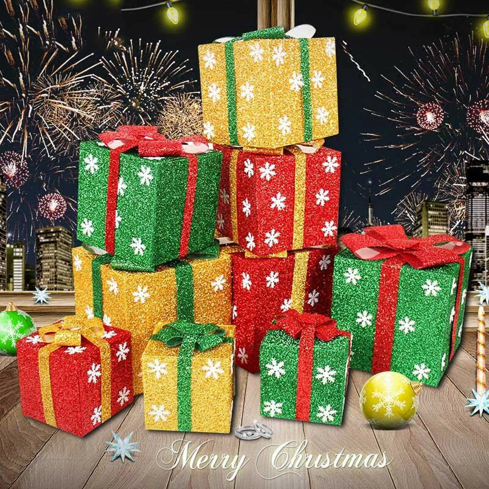 Large Premium Christmas Eve Gift Box Lid & Ribbon Handles Xmas Present Wrapping