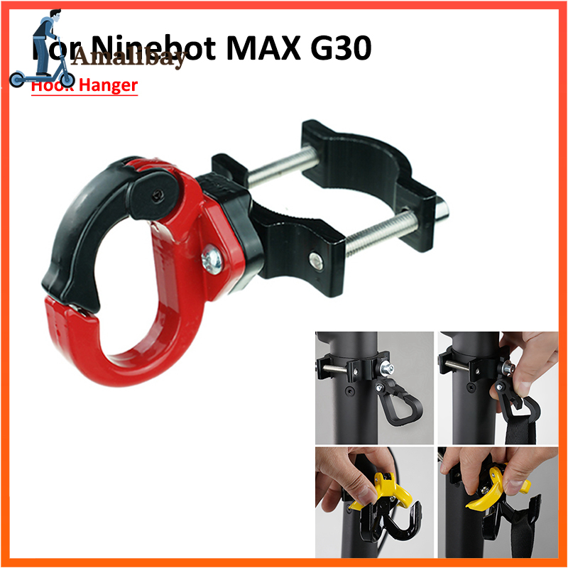 Elektroroller Aluminiumbeutel Doppelhaken für Ninebot Max G30 Scooter Hange Q7Y1 