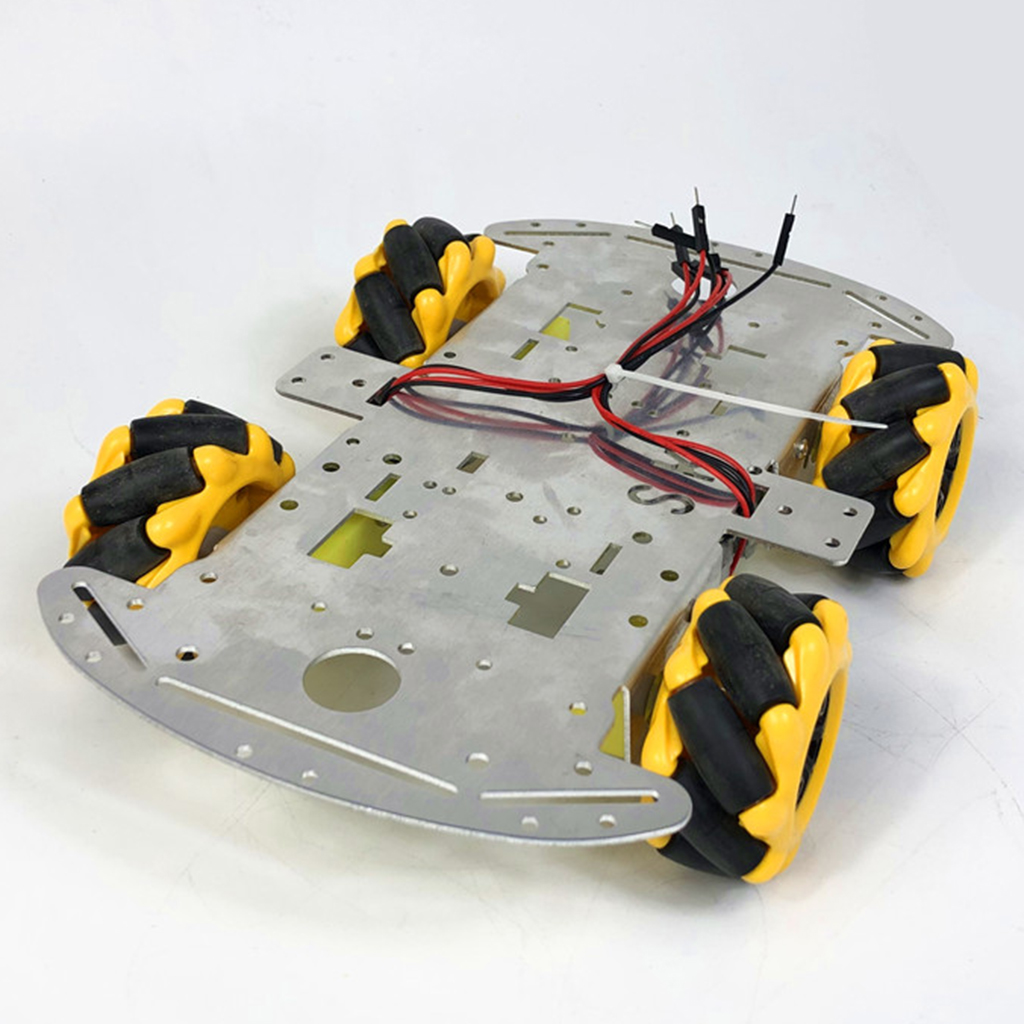 60mm Omni mecanum rueda robots auto chasis kit con 4pcs mecanum rueda TT motor 