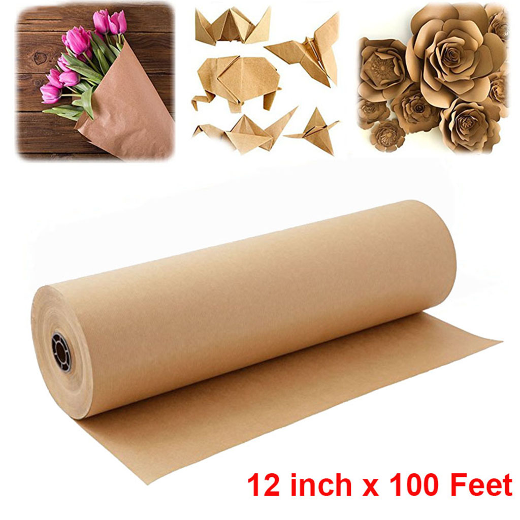 Brown Kraft Paper Roll Wrapping Paper for Gifts, PARCELS, Art & Craft, Printing Brown Kraft Paper Roll Wrapping Paper for Gifts, PARCELS, Art & Craft, Printing