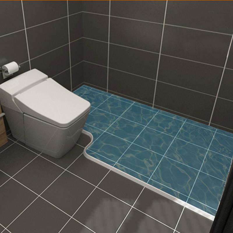 Tappo per diga Acqua per soglia Doccia Arresto per Flusso dAcqua con Guarnizione per Pavimento del Bagno White,50cm KISSLIU Striscia Impermeabile Pieghevole in Silicone