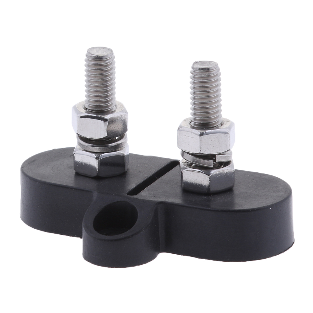 2x 6mm Junction Block Power Post Insulated Terminal Stud for Boat Marine