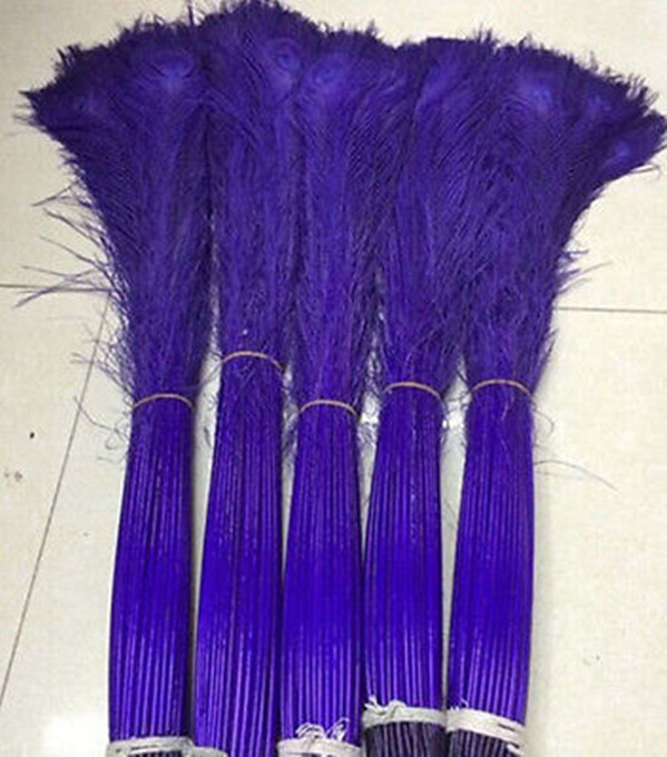 Description Picture 6 of item50-1000Pcs Natural Real Dyed Yellow Peacock Feathers 80-90CM/32-36inch Peacock Feather for Crafts Wedding Decoration Plumes