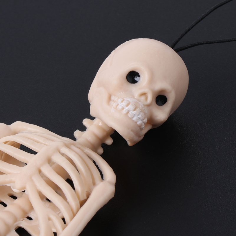 Skeleton Human Model Skull Full Body Figure Mini Toy Phone Hanger Halloween Gift