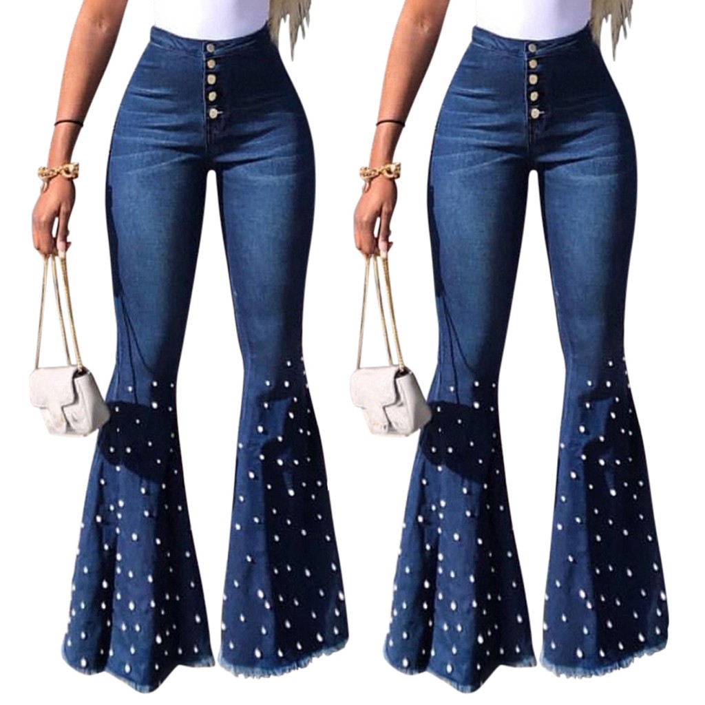 jeans with loose bottom