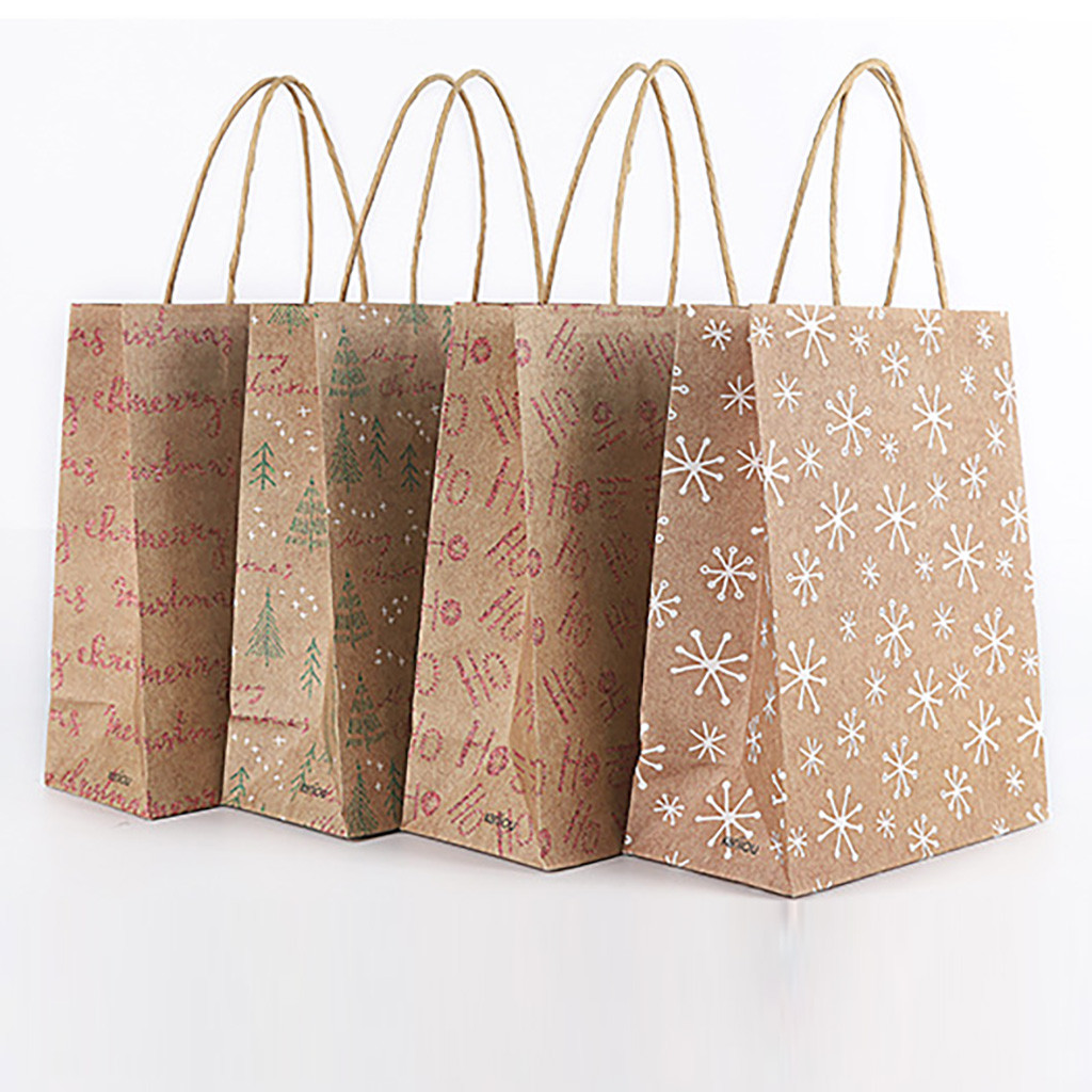 2019 new christmas gift bag paper bag packaging kraft paper