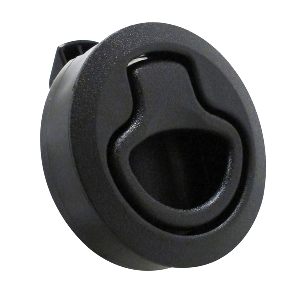 Nylon Black Non Locking 4pcs 2 inch 50mm Round Flush Pull Slam Latch for Boat Deck Hatch 1//2 inch Door Cabinet Hardware
