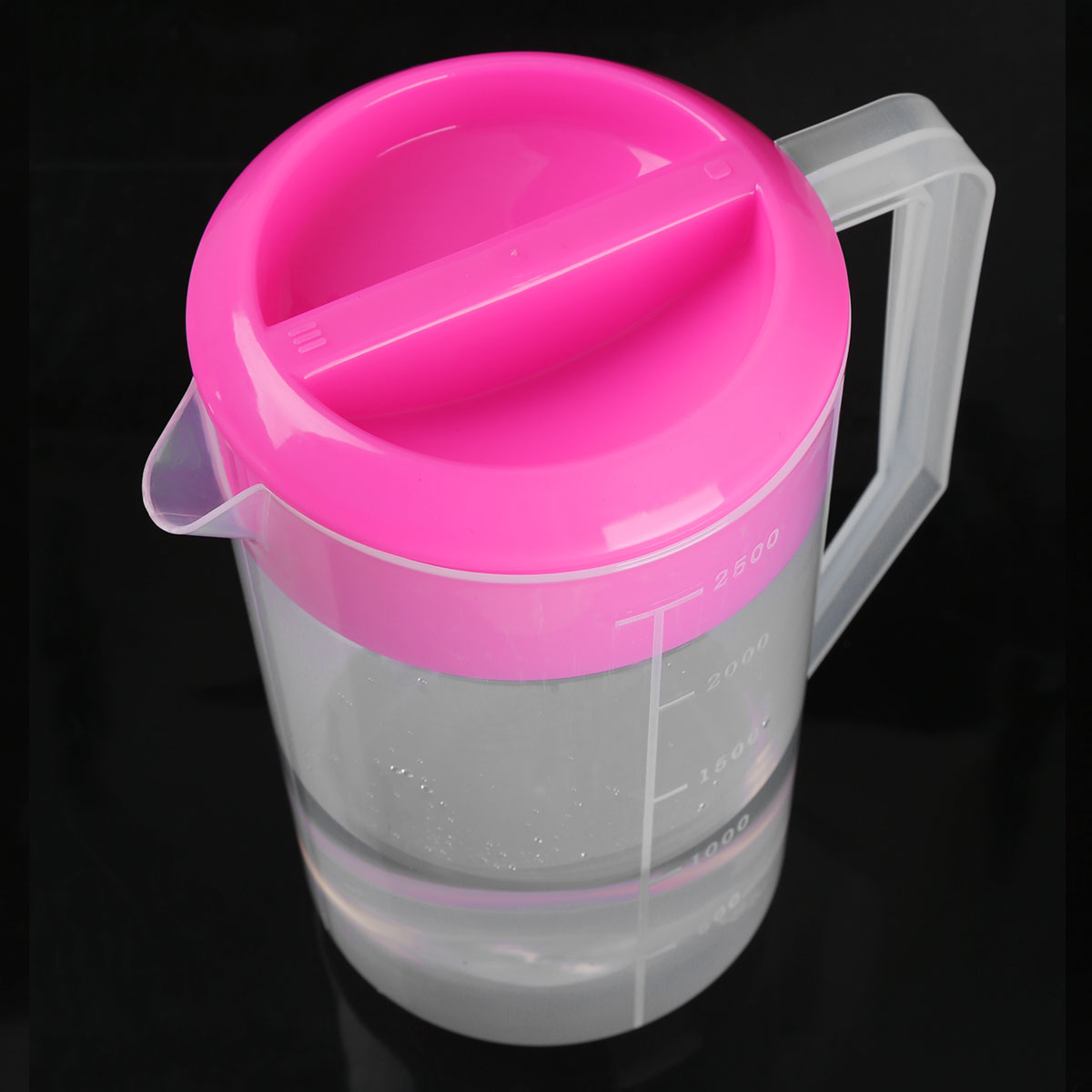 2500ML Large Capacity Measuring Water Pitcher Jug with Lid for Tea Ice Juice USA 