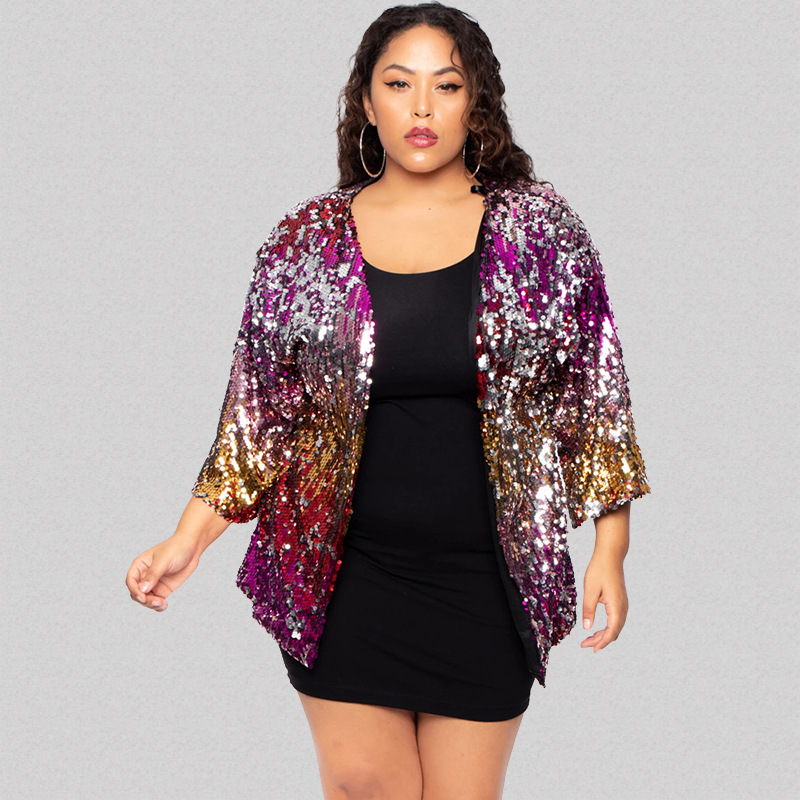 plus size glitter cardigan