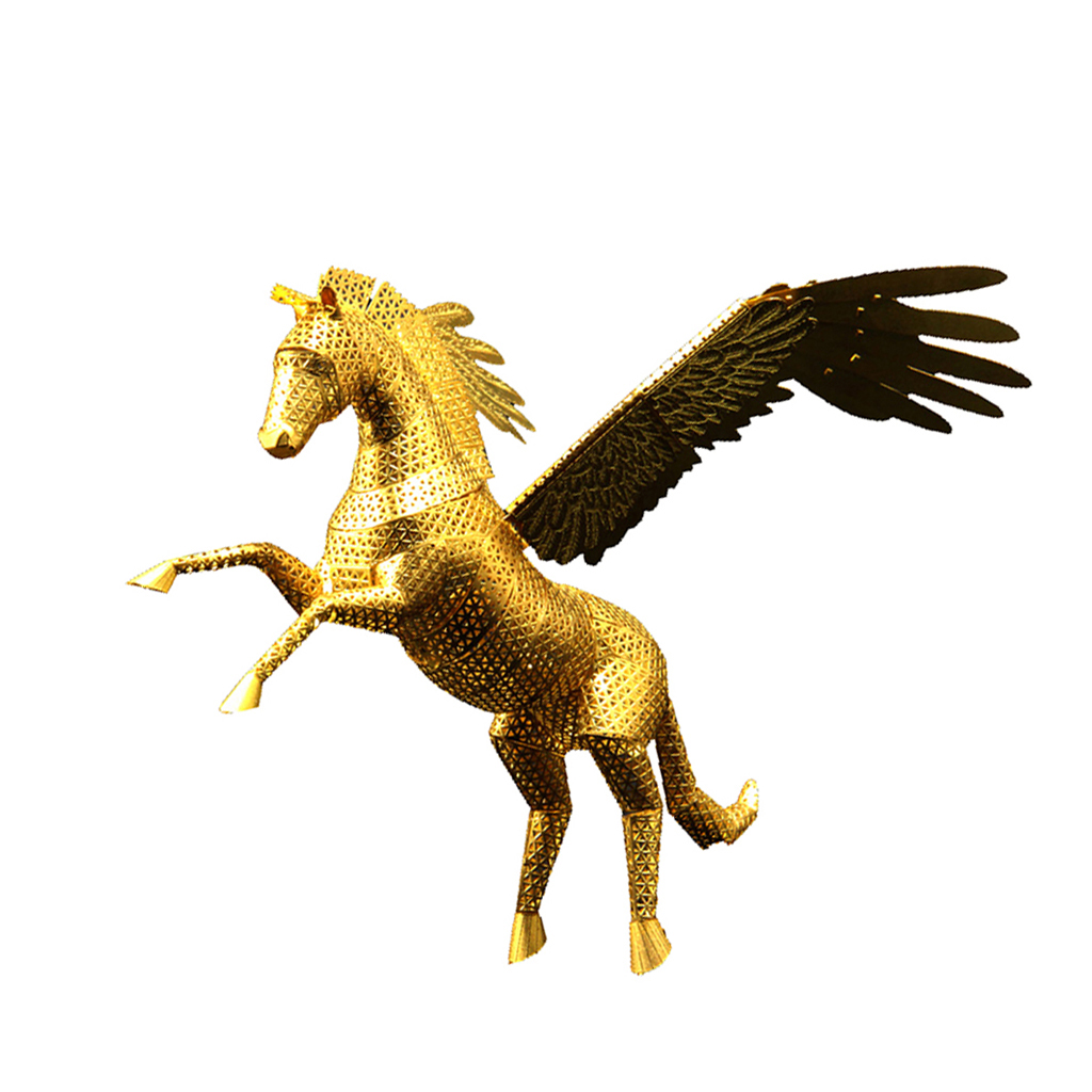 3D Metal Puzzle Statue of Pegasus Figurine Model Build Toy Decor Collection 
