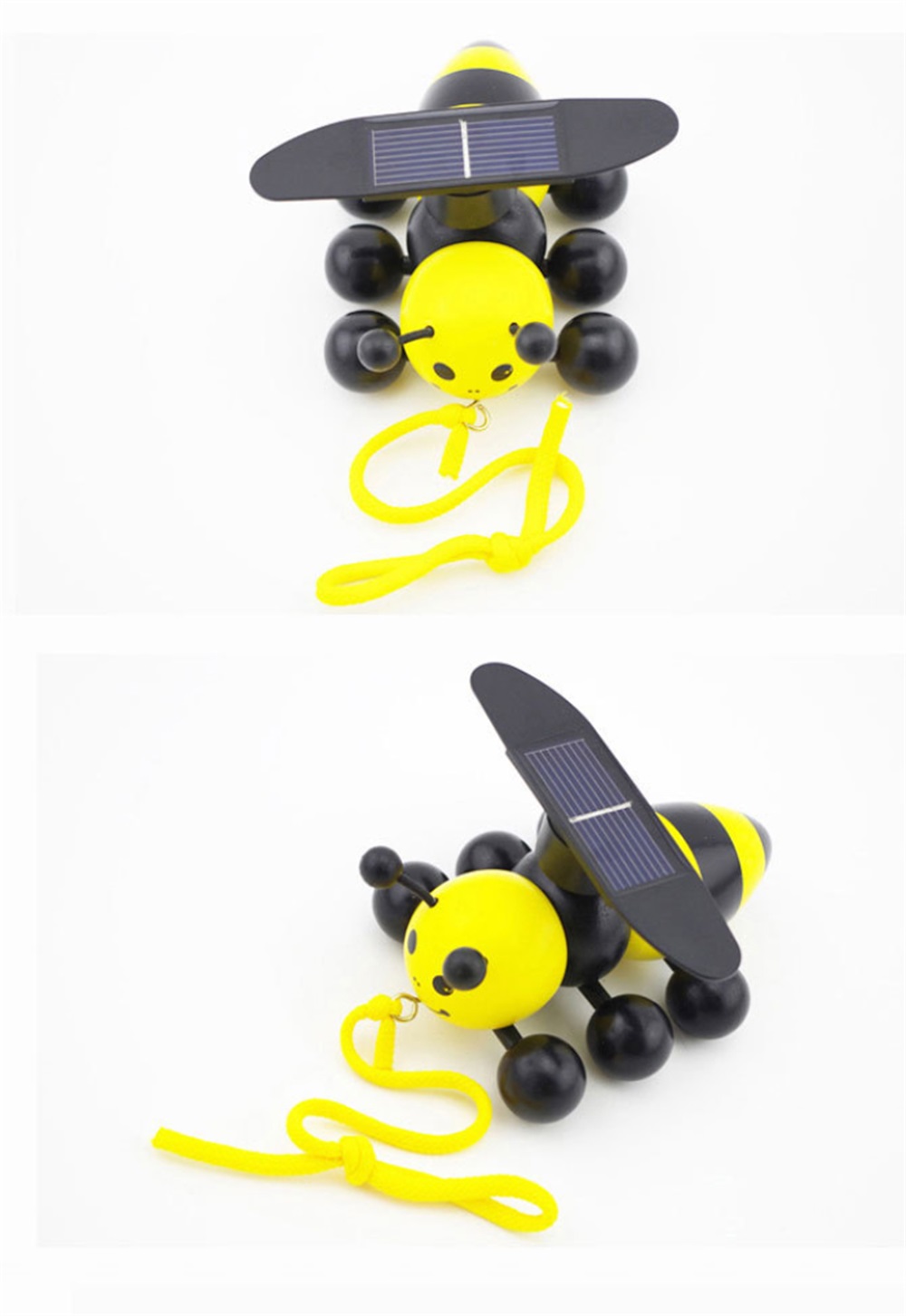 Solar Bee Toy Simulation Insect Bee Toy Science Toys Solar Wooden Gag