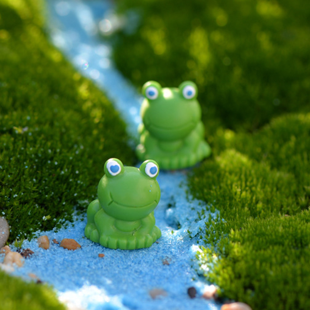 30Pcs Fairy Garden Miniature Micro Landscape Dollhouse Figurine Décor Frog 