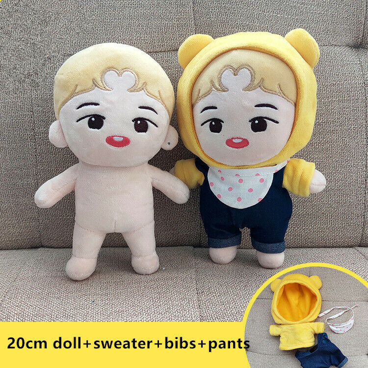 15cm 20cm KPOP EXO NCT GOT7 Jungkook Plush Doll/'s Clothes Shirt Skirt Pants Cap