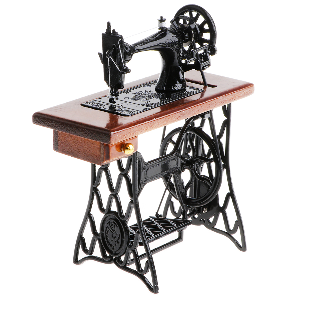 old-fashioned 1:10 alloy diecast sewing machine model toy gift