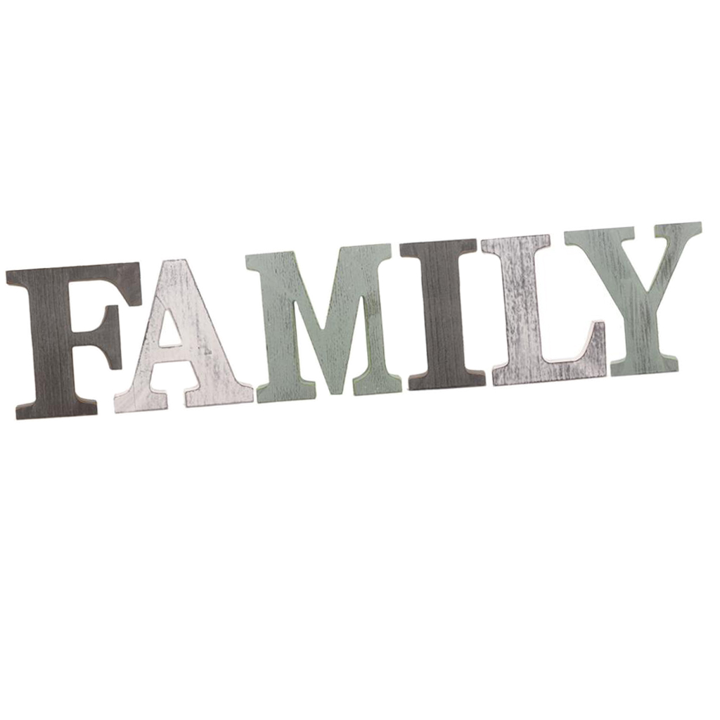 Wooden Family Decorative Sign Standing Cutout Word Decor Wooden Table Top Signs Aliexpress