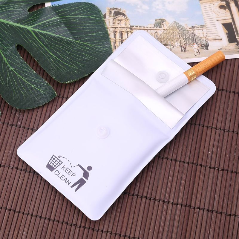 Portable Ashtray Pocket Outdoor Smoking Cigar Tobacco Ash Storage Bag Fireproof 