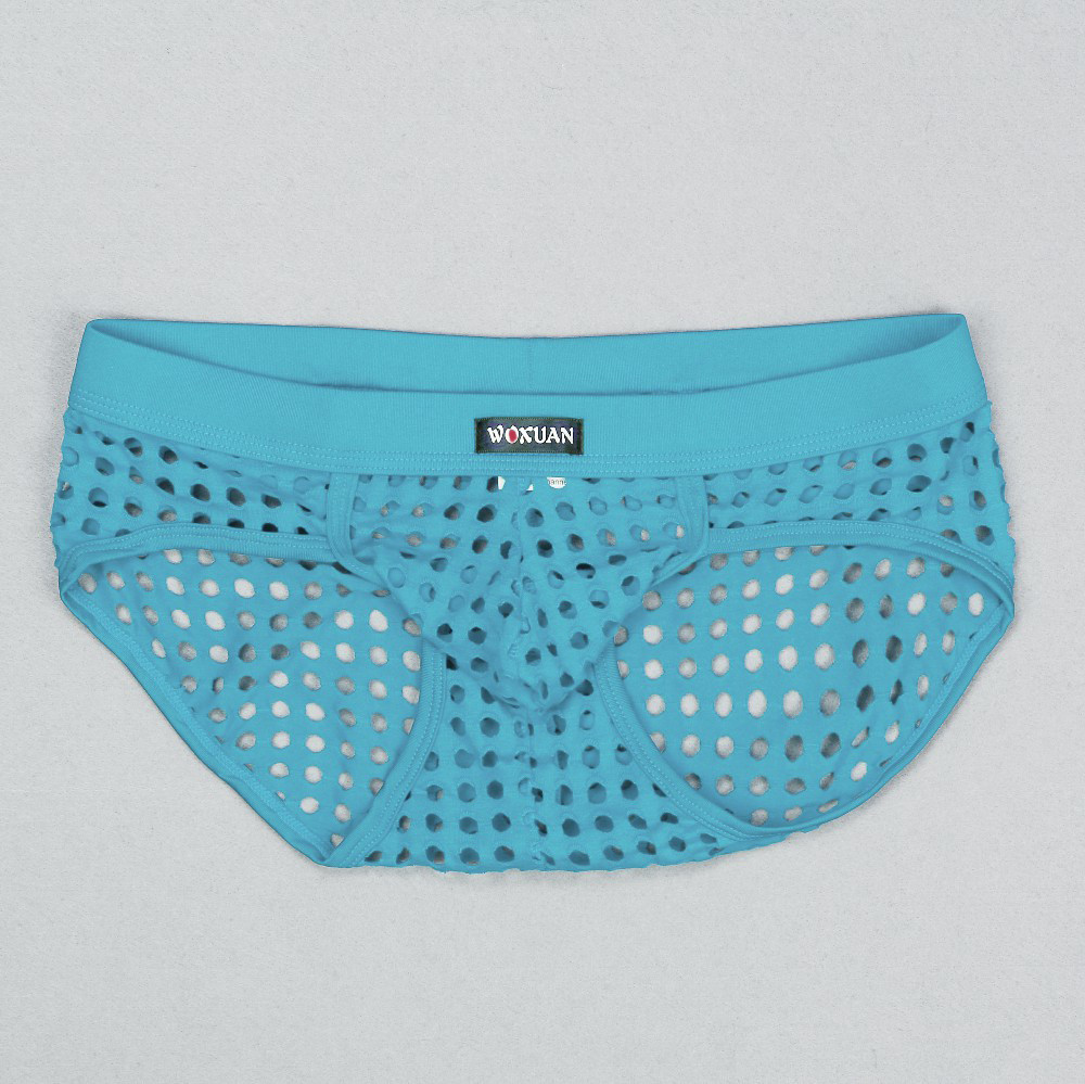 Sexy Underwear Men fish net Sexy Briefs Gay Underwear Mesh Hollow Bulge