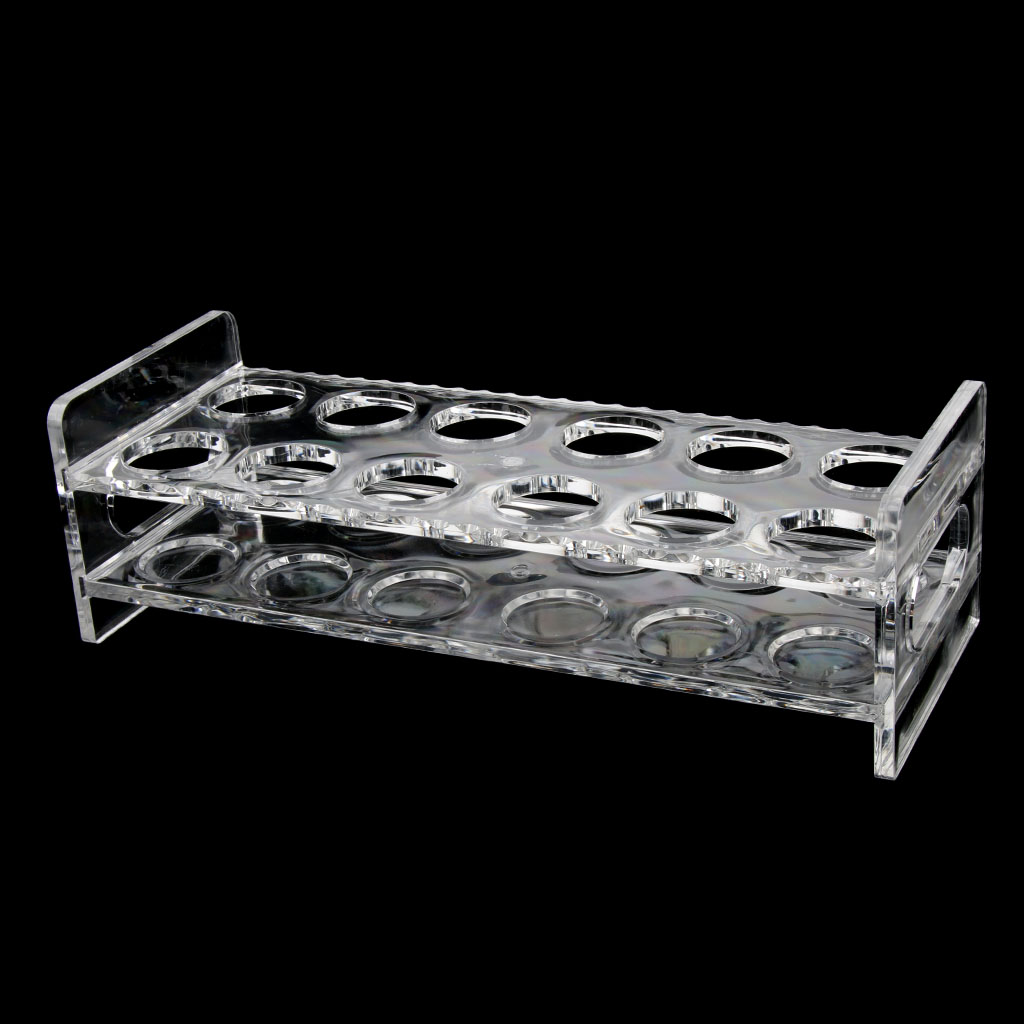 6-Hole Clear Acrylic Shot Glass Holder Rack Barware Whisky Cup Serving Tray. 