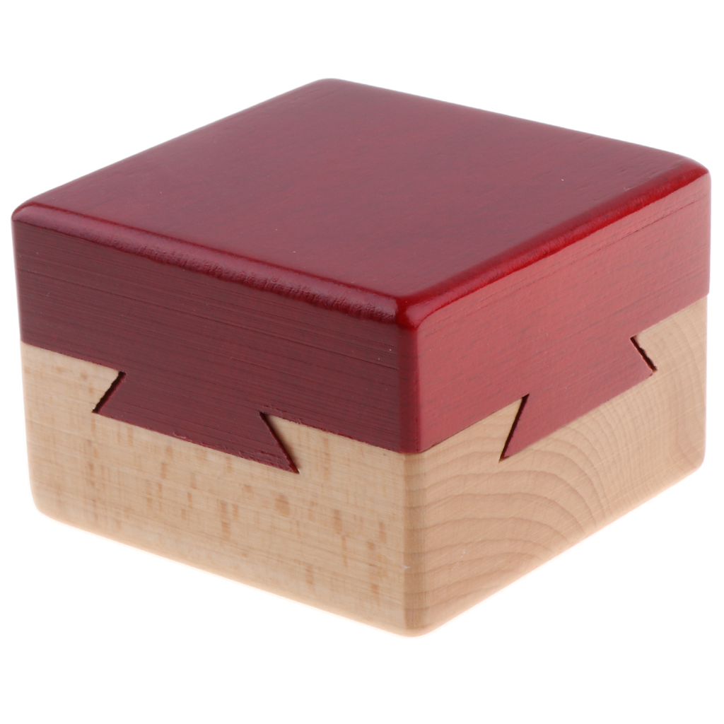 Children Wooden Magic Puzzle Brain Teaser Lock Box for Intelligence Games Box Z 