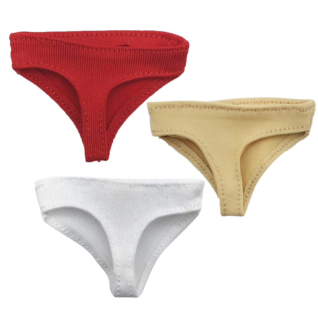 1//6 Scale Women Red Briefs Underwear Lingerie for 12inch Action Figures