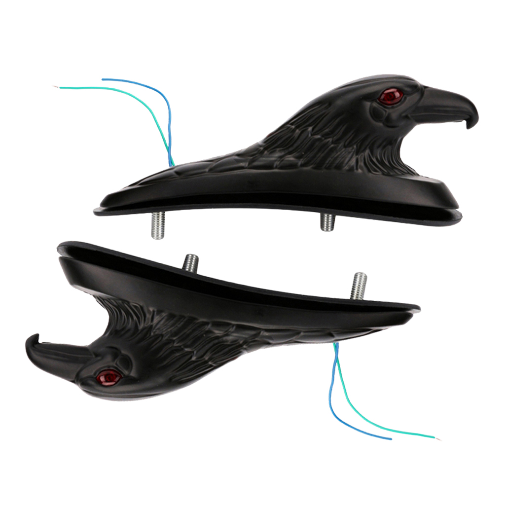 2x Motorrad Vorne Flügel Licht Adler Gesicht Ornamente Adler Kopf