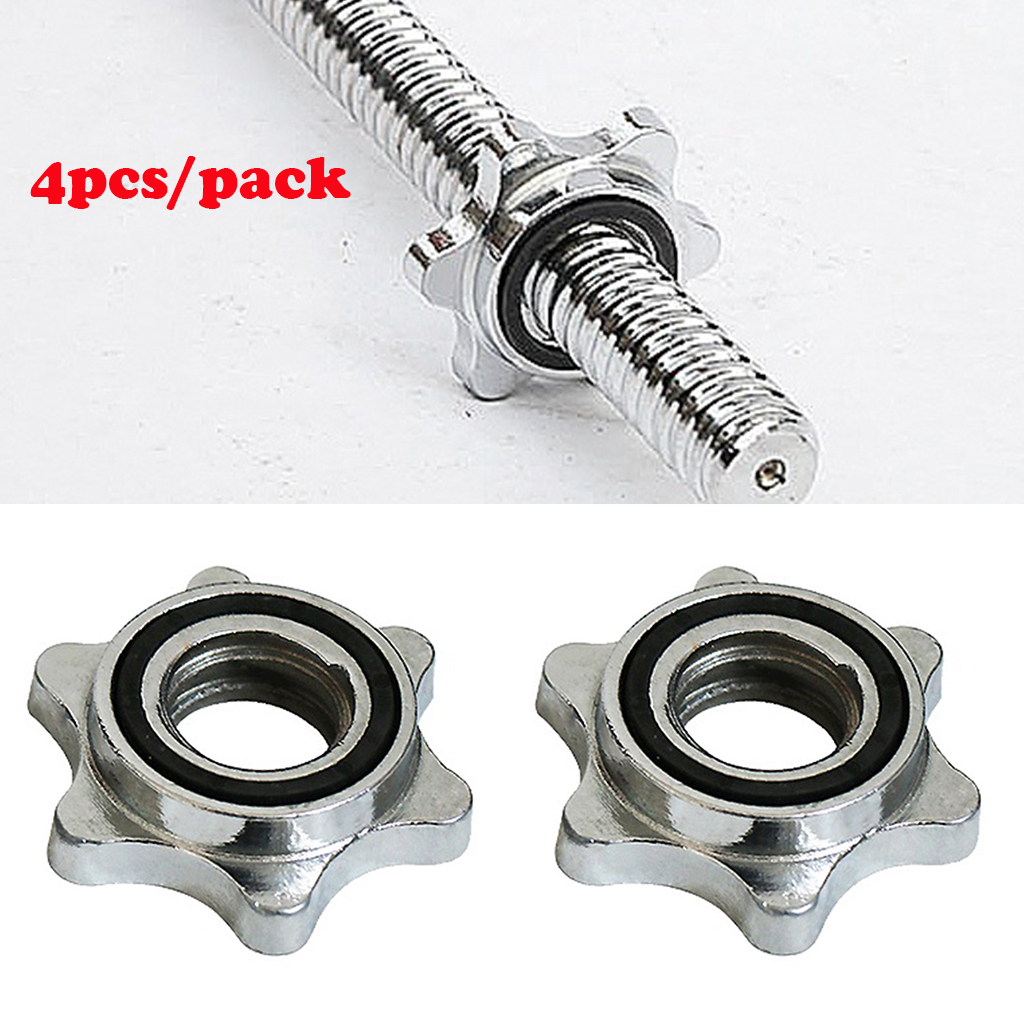 1Pairs Check Nut Barbells Bars Clips Spin Lock Screw Dumbbell Spinlock Collars 