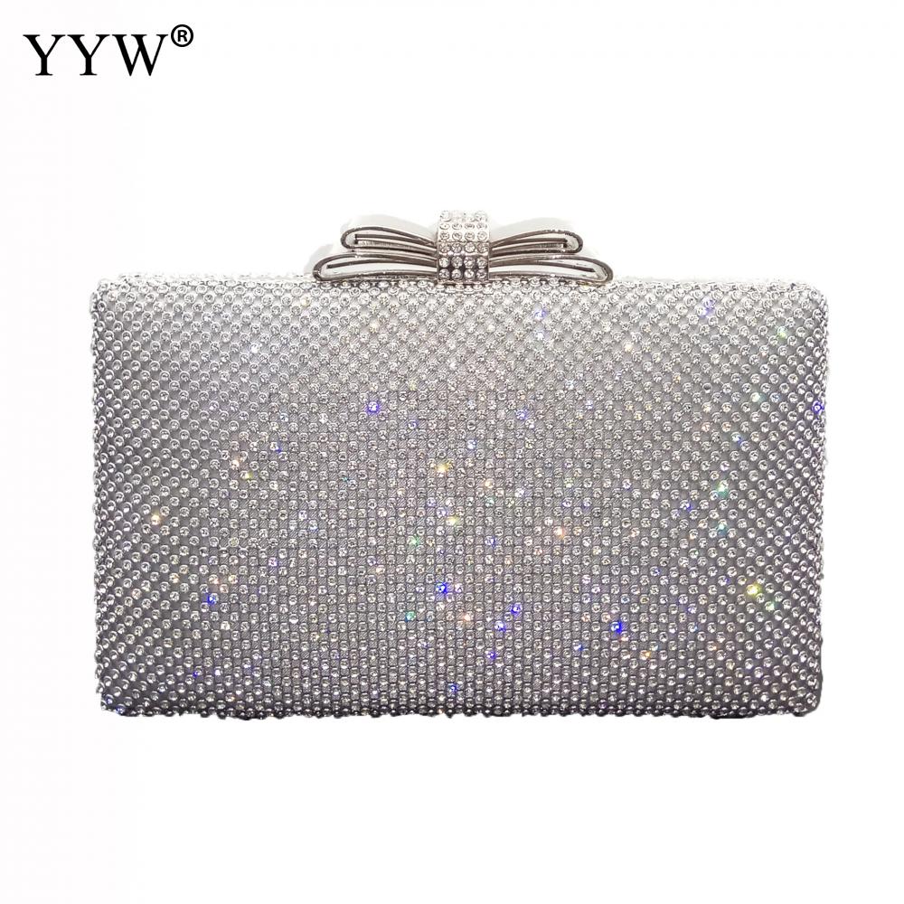 silver party clutch